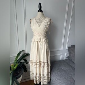 Moon River Vintage Inspired Cream Dress
